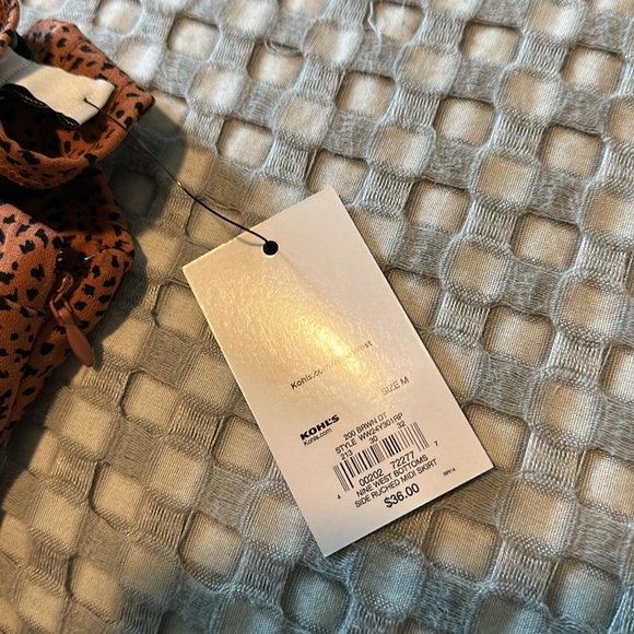 Nine West Brown Patterned Skirt NWT - Picture 6 of 8